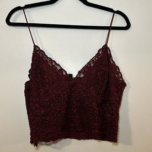 Burgundy Lace Express Bralette